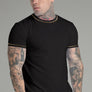 SikSilk - Black Muscle Fit T-Shirt